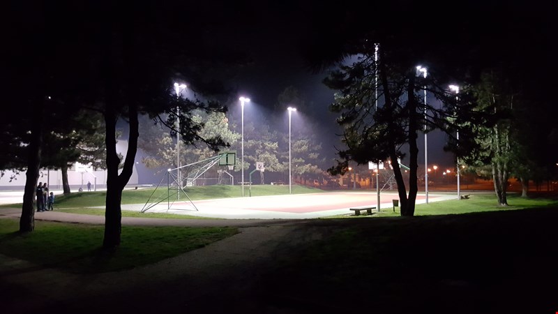 Odprtje javne razsvetljave večnamenskih športnih površin